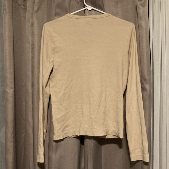 allen allen light yellow/tan buttoned long sleeve - Picture 4 of 5
